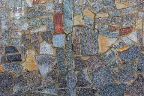 Abstract flat texture and background of granite pieces mosaic Stock Photos