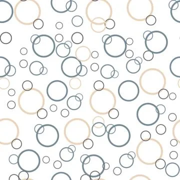Abstract Flat water Bubbles seamless Pattern isolated on the whi Stock Illustration