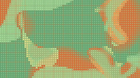 Abstract flat wavy, flowing halftone background. 3d render loop animation 4K UHD Stock Footage 127029253