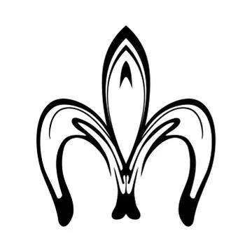 Abstract fleur de lis icon isolated on white Stock-Illustration