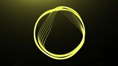 Abstract flexible ring isolated on a dark background. Motion. Transforming Stock Illustration
