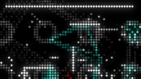 Abstract flicker animation with stylized dots pattern imprint and shiny geom Stock Footage 246757285