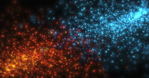 Abstract flight through interconnected star clusters Stock Footage 219410262
