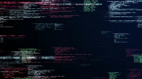 Abstract flight through moving computer code Loop background Stock Footage 151427801