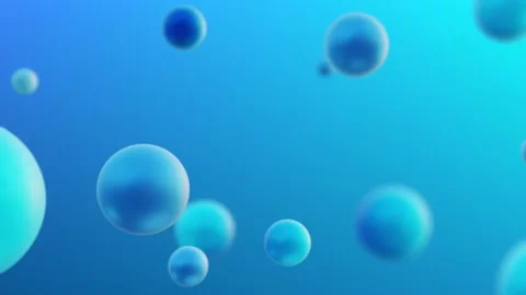 Abstract floating 3d balls in air Stock Footage 196851530