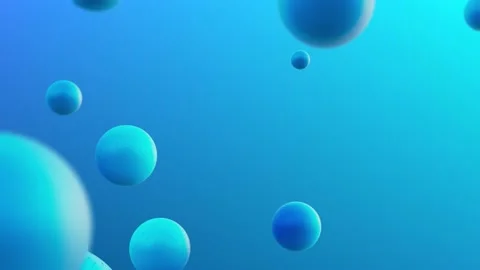 Abstract floating 3d balls in air Stock Footage 196851540