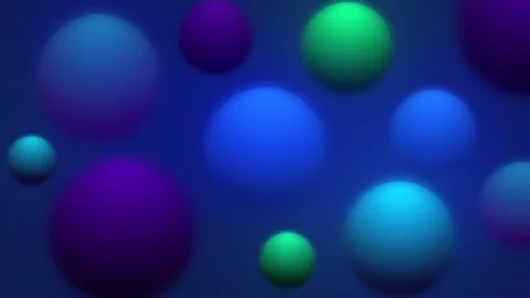 Abstract Floating 3D Spheres Gradient Background Vídeo Stock 328280564