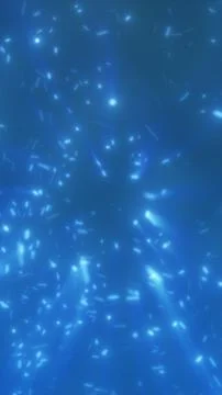 Abstract floating blue light particles scattered across a glowing digital b.. Stockillustratie