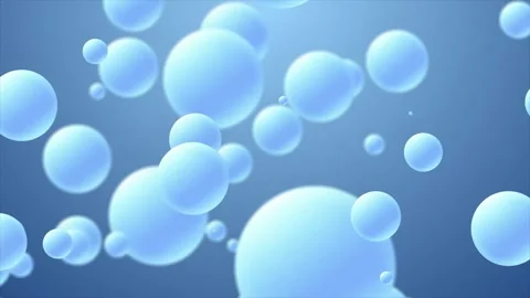 Abstract Floating Blue Spheres on Gradient Background Stock Footage 325194409