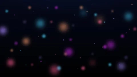 Abstract floating bokeh particles background, with colorful glowing, light or 库存影片 344860570