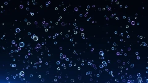 Abstract Floating Bubble Particles Soft Blue Glow Lightweight floating bubbles d Stock Footage 341904267