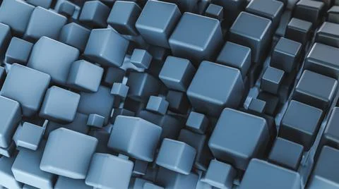 Abstract Floating Cubes 8K Loop Business Transformation Background 스톡 일러스트