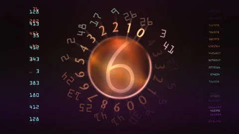 Abstract Floating Numbers Timers Digital Background Stock Footage 321735698