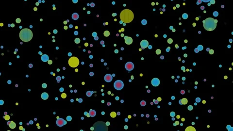 Abstract Floating Particles and Glowing Bubbles Background Stock Footage 345810760