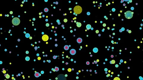 Abstract Floating Particles and Glowing Bubbles Background Vídeo Stock 346517690