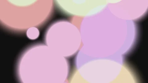 Abstract Floating Soft Pastel Bokeh Orbs on Dark Background Video stock 334863367