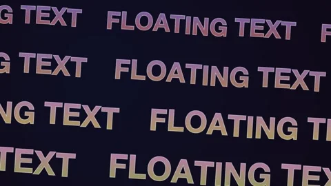 Abstract floating text animation for creative projects Stock Footage 325772889