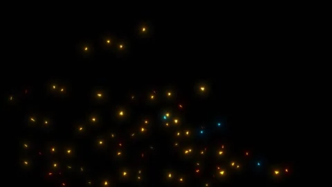 Abstract floating triangle particle geometric shapes on dark black space, modern Stock Footage 340471524