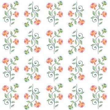 Abstract flora seamless background Stock Illustration