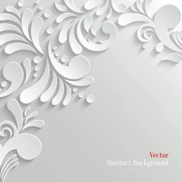 Abstract Floral 3d Background Stock Illustration