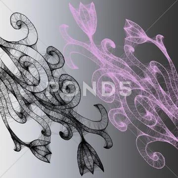 Abstract floral background, beautiful flowers collage, colorful holiday patte Stock Illustration