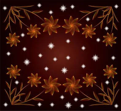 Abstract floral background for a design Stock Illustration