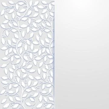 Abstract floral background with holly Stock Illustration