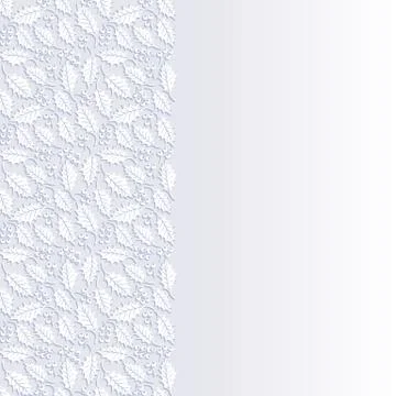 Abstract floral background with holly Stock Illustration