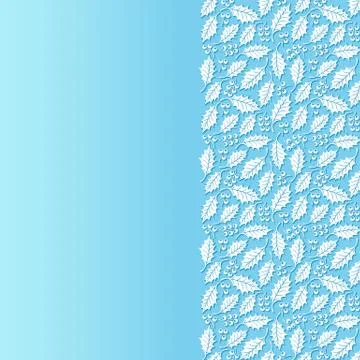 Abstract floral background with holly Stock Illustration