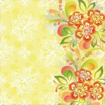 Abstract floral background Stock Illustration