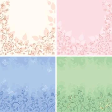 Abstract floral background Stock Illustration
