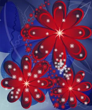 Abstract floral background. Stock Illustration