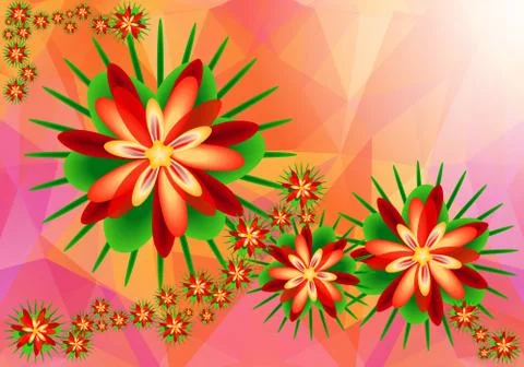 Abstract floral background. Stock Illustration