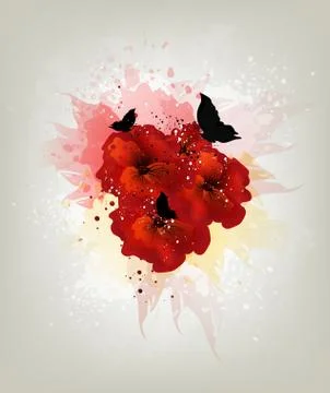 Abstract floral background Stock Illustration