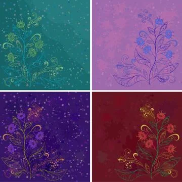 Abstract floral background Stock Illustration