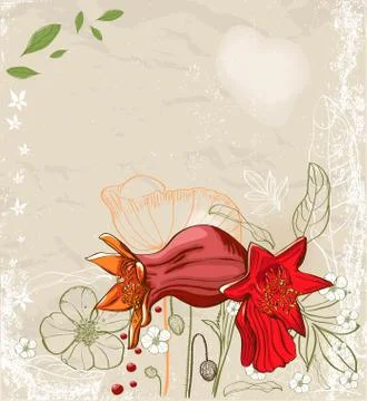 Abstract floral background. Stock Illustration