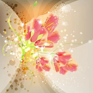 Abstract floral background Stock Illustration