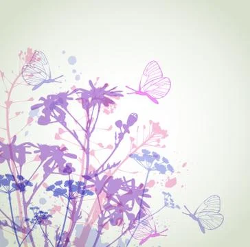 Abstract floral background Stock Illustration