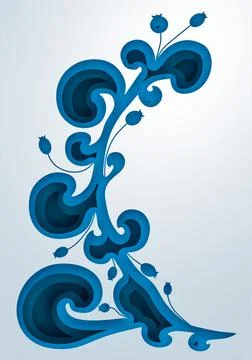 Abstract floral background. Illustrazione stock