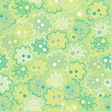 Abstract floral background, summer theme seamless pattern, vector wallpaper,  Stock Illustration
