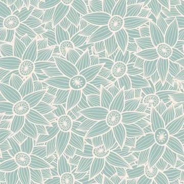 Abstract floral background, summer theme seamless pattern, vector wallpaper,  Illustrazione stock
