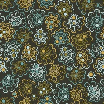 Abstract floral background, summer theme seamless pattern, vector wallpaper,  Illustrazione stock