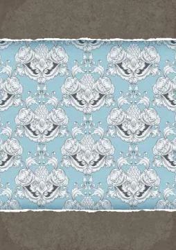 Abstract floral background with torn edges. vector, eps10 イラスト素材
