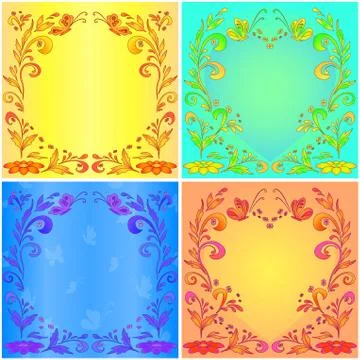 Abstract floral backgrounds Stock Illustration