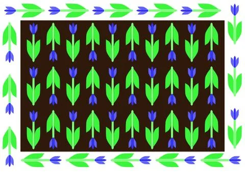 Abstract floral decorative pattern Stock Illustration