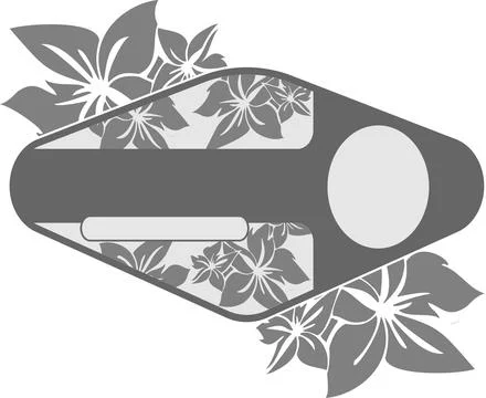 Abstract Floral Design Element with Copy Space, Decorative Ornament, Elegant 스톡 일러스트