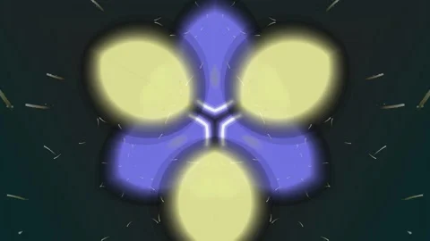 Abstract Floral Design with Geometric Elements and Soft Lighting Stock Footage 332186516
