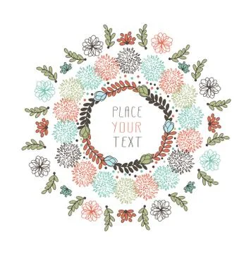 Abstract Floral Design Illustrazione stock