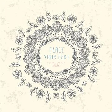 Abstract Floral Design Stock Illustration