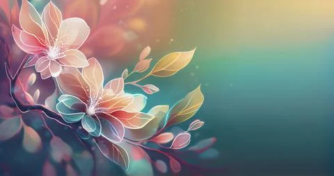 Abstract Floral Design Stock Illustration